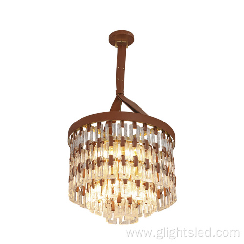 Living Room Hotel Glass LED Chandelier Pendant Lamp